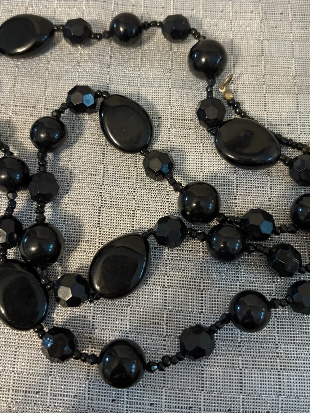 Elegant Black Beaded Long Necklace - Women Jewelry